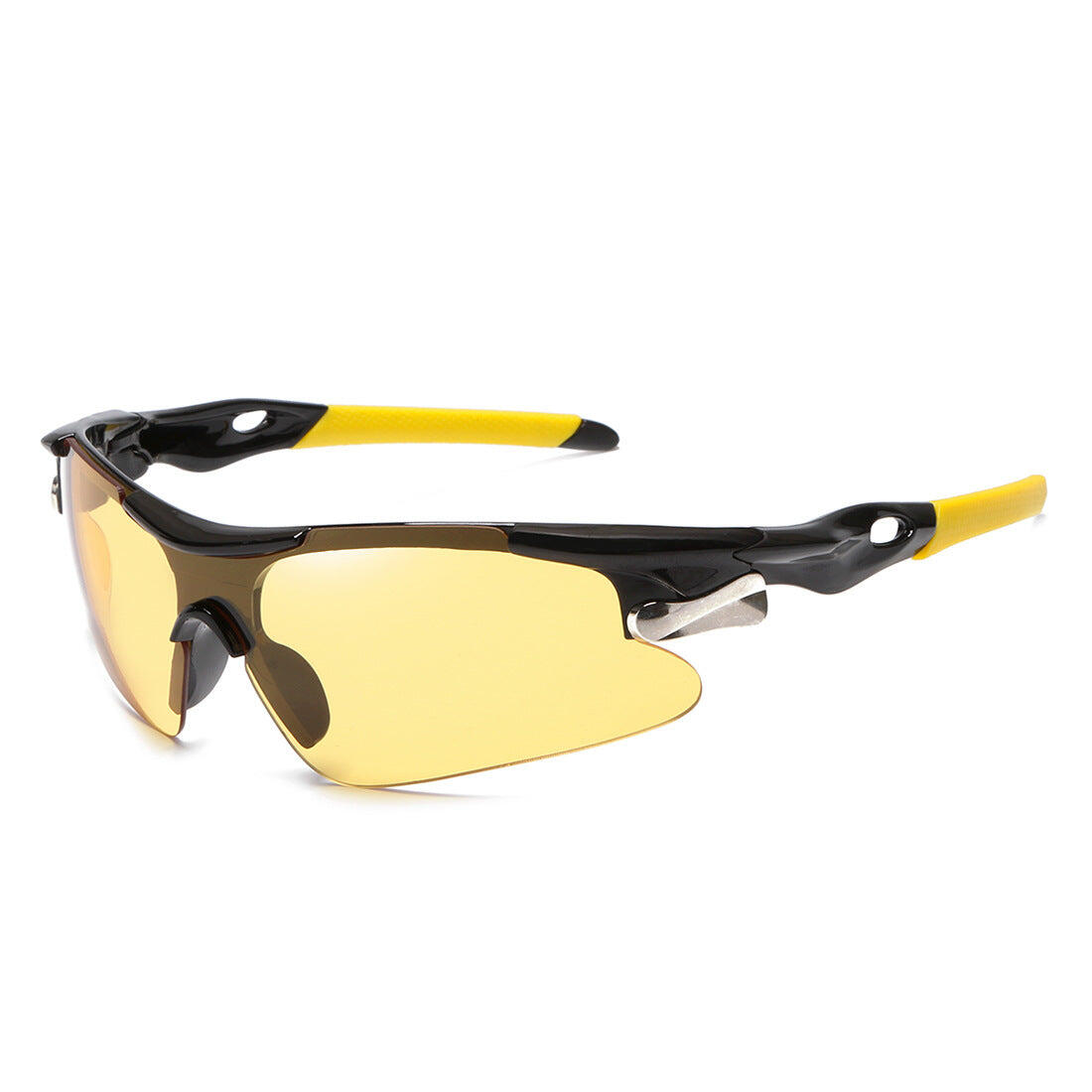 2-PCS Black-framed Men's Sports Cycling Sunglasses