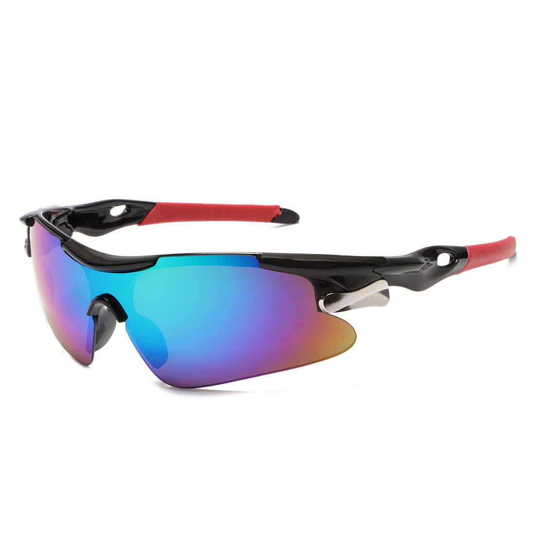 2-PCS Black frame with Green Mercury Men's Sports Cycling Sunglasses