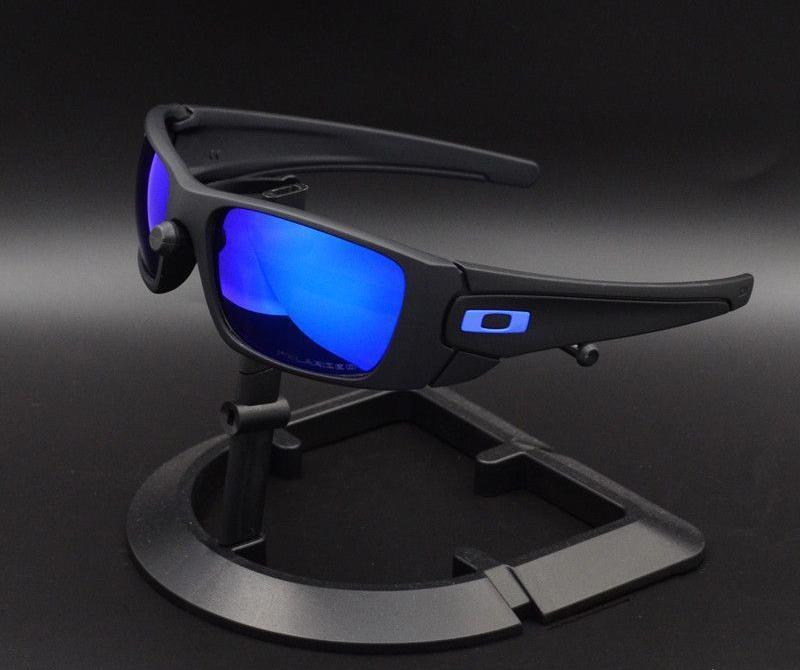 Sport Polarized Sunglasses with UV400 - Black frame Dark Blue film