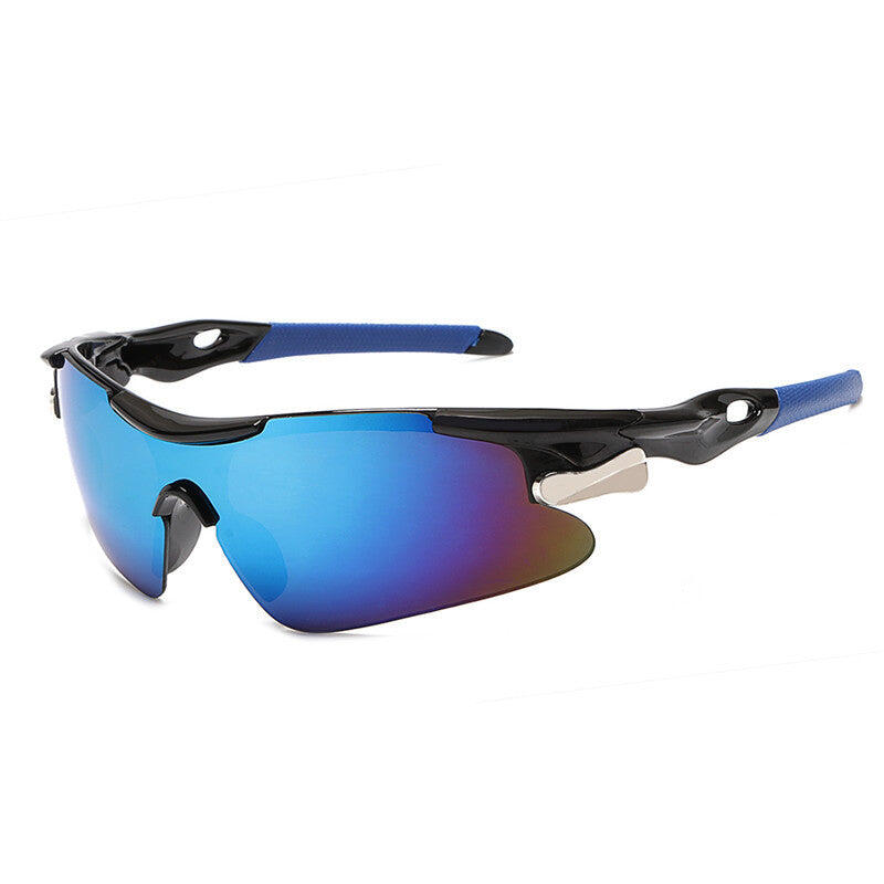 2-PCS Black frame with Blue Mercury Men's Sports Cycling Sunglasses