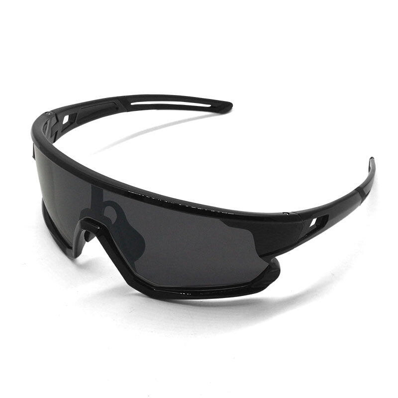 Outdoor Cycling Sports Sunglasses - Black Frame Gray Polarized Lens