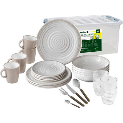Brunner savana all inclusive - melamine serviesset (36 delig)