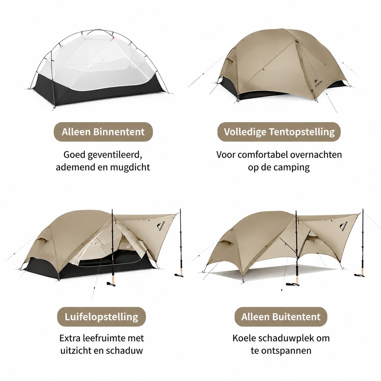 Mongar UL 2 lichtgewicht trekkingtent voor 2 personen 5/9