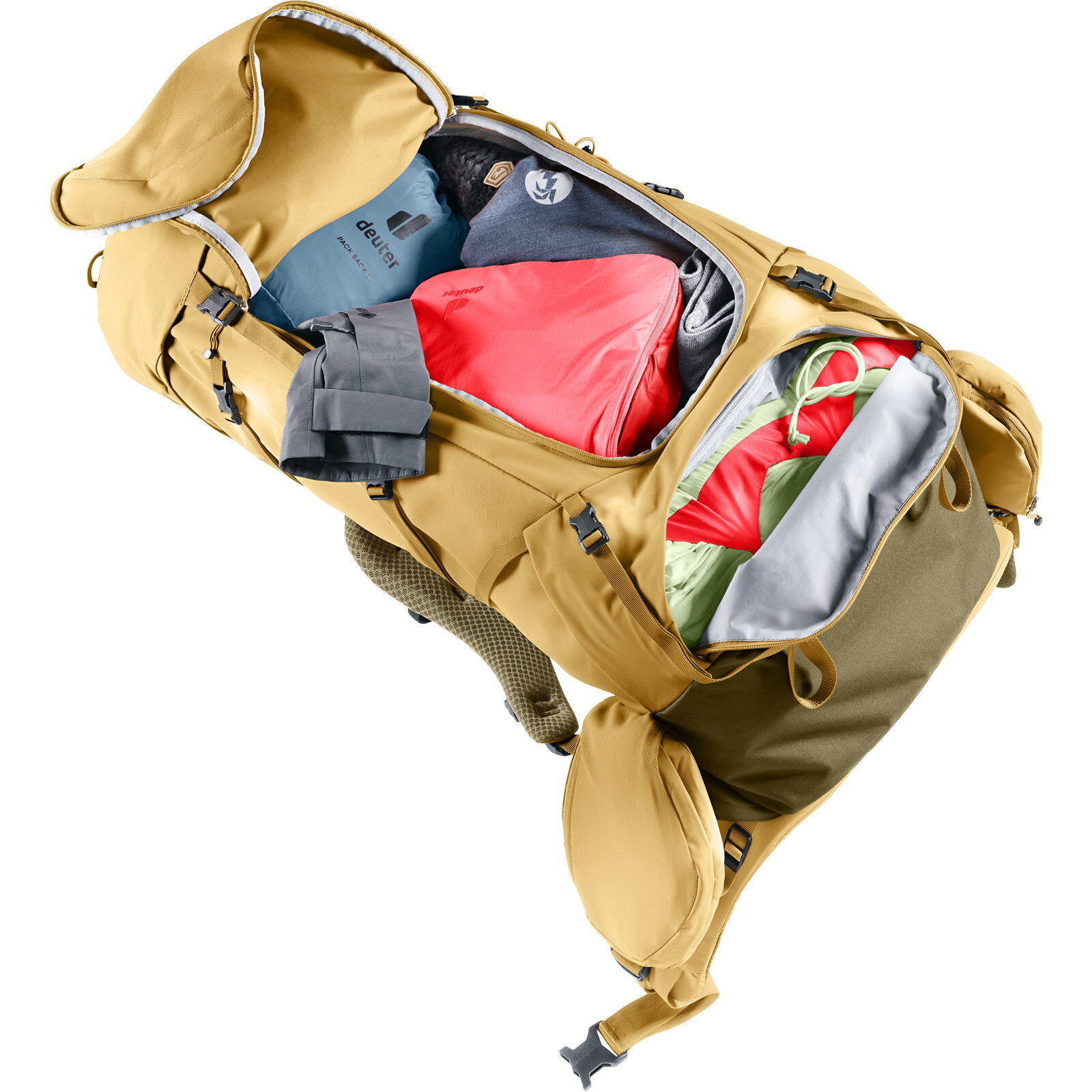 Trekkingrucksack Aircontact Core 55+10 SL savanna-nori 7/7