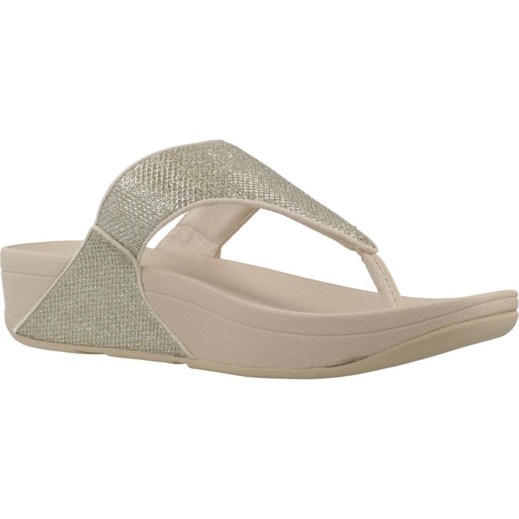 FITFLOP FitFlop Lulu Shimmerglitz Toe-Post Sandals  PLATINO 37 5/7