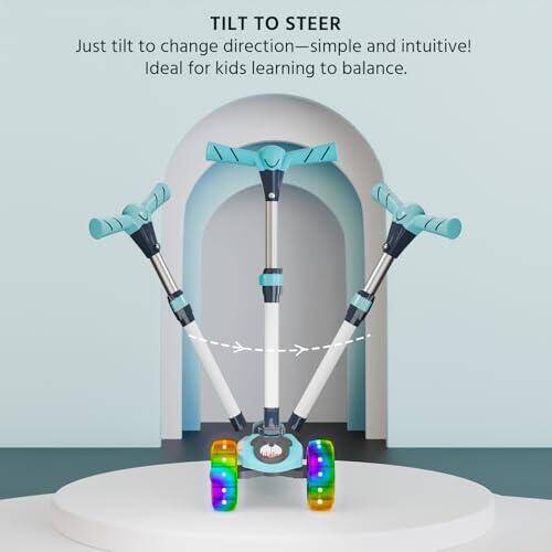 Lifelong Scooter for Kids 3+ Years - Foldable with PVC Wheels & Adjustable Height - Kick Scooter Capacity 50kg- for 3+ Year Old boy & Girl - Skate Scooter (Blue/White) -  5