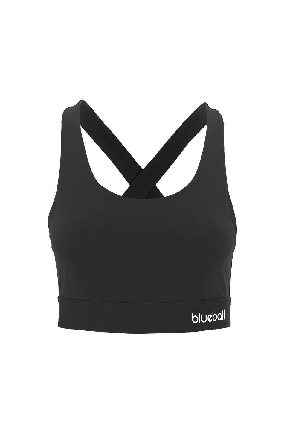 SUJETADOR DEPORTIVO CROSSBACK MUJER BLUEBALL EN NEGRO 2/2