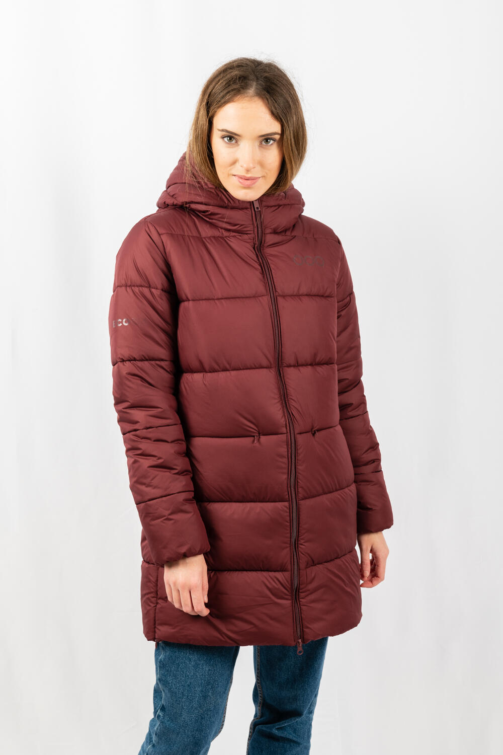 Veste Paris Long Jacket marque ECOON - granate oscuro 2/7