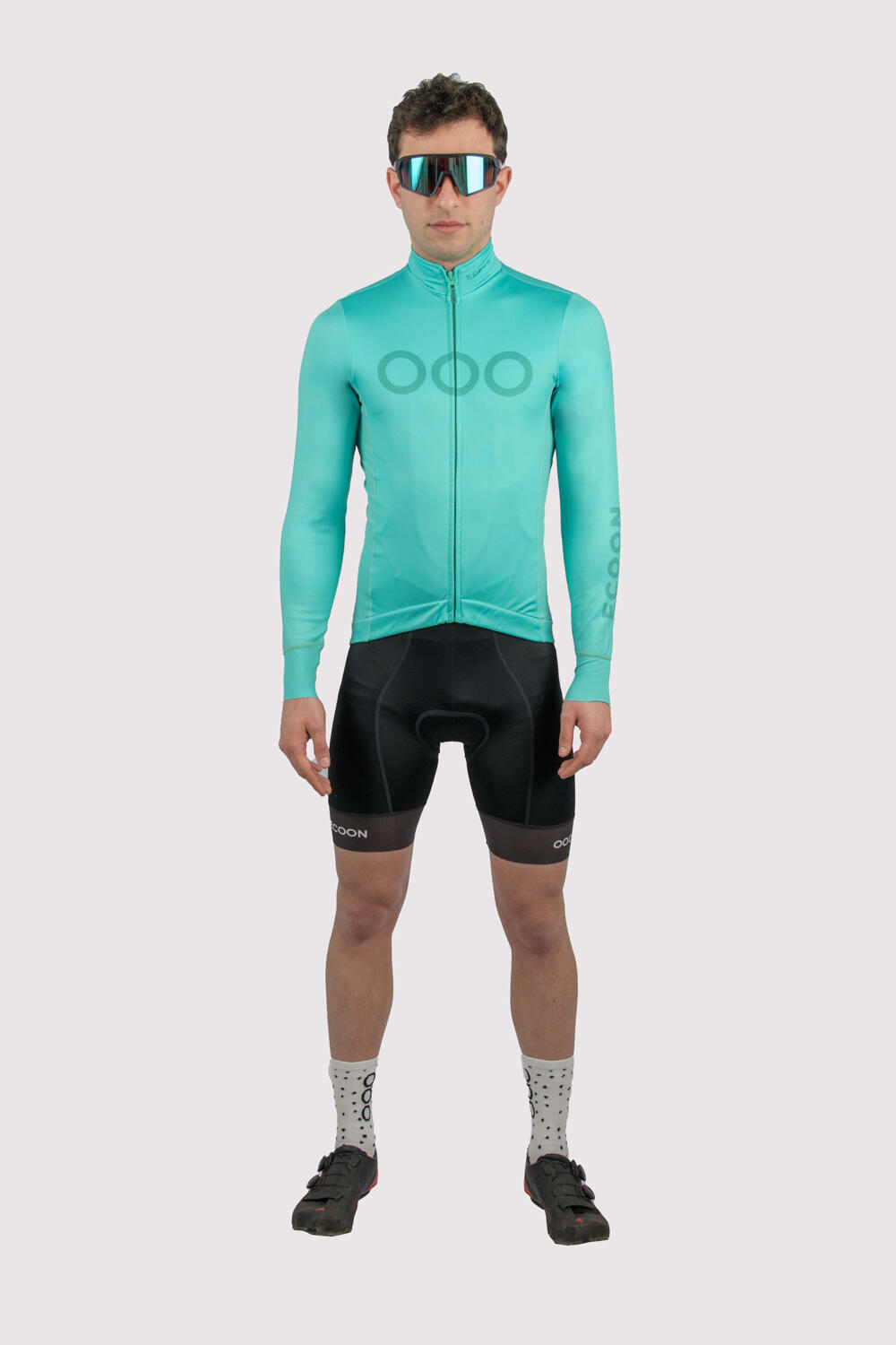 Maillot à manches longues ECOON modèle Mont Ventoux couleur turquoise 6/7