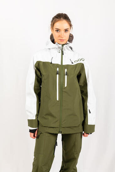 Veste ECOExplorer Jacket Femme marque ECOON - Kaki / Blanc
