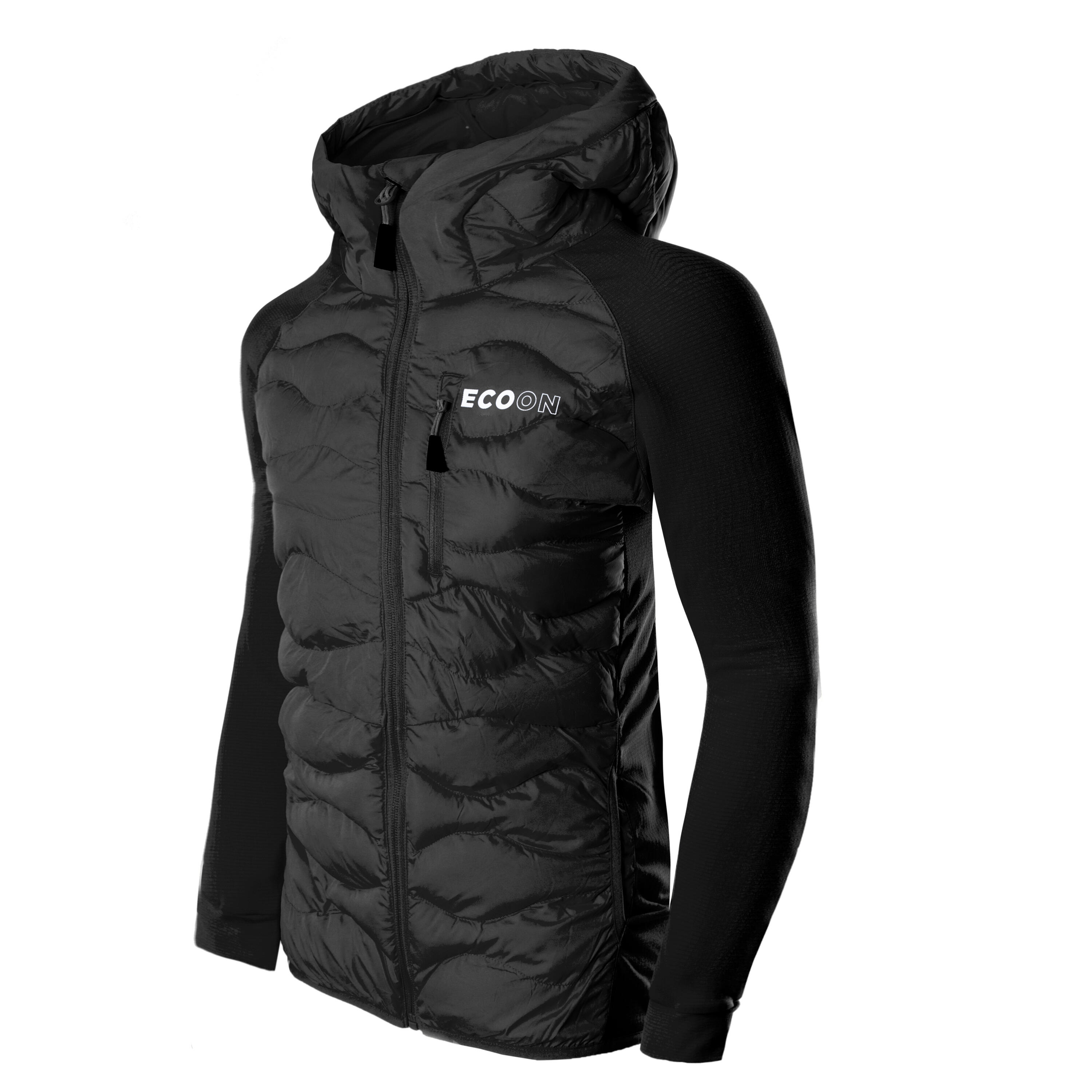 Veste ECOActive Hybrid Insulated Jacket with cap marque ECOON - Noir avec log… 7/7