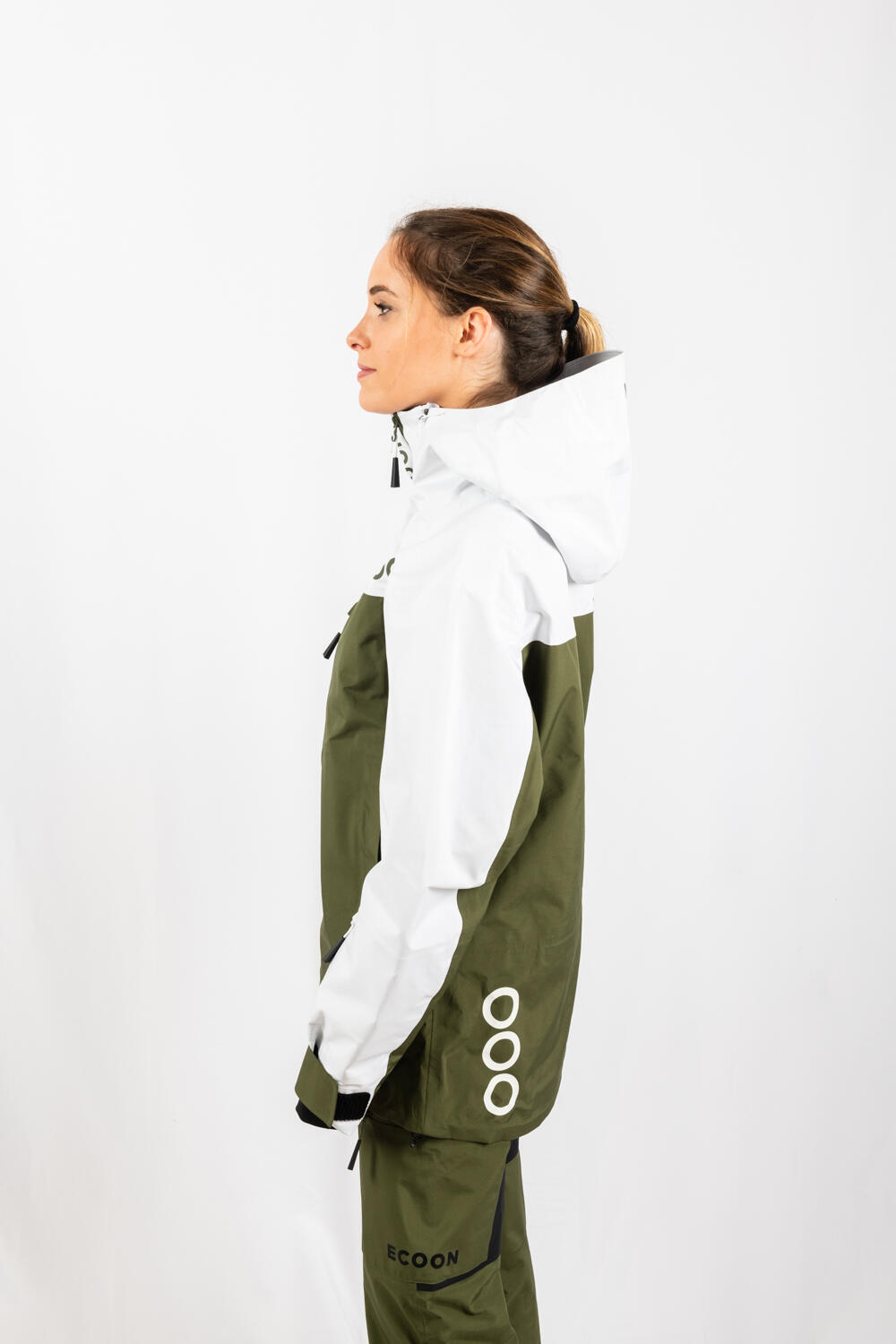 Veste ECOExplorer Jacket Femme marque ECOON - Kaki / Blanc 6/7