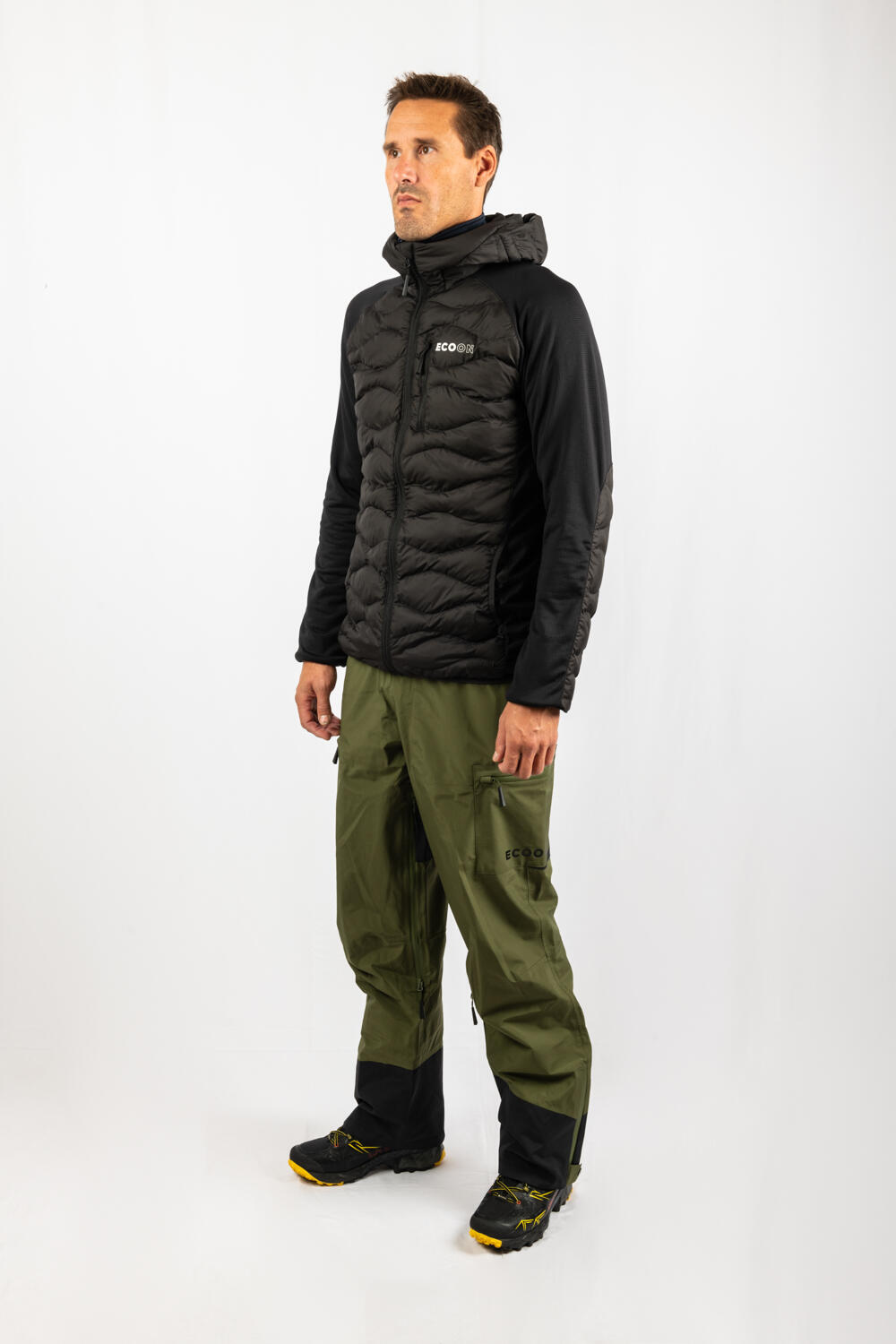 Veste ECOActive Hybrid Insulated Jacket with cap marque ECOON - Noir avec log… 4/7