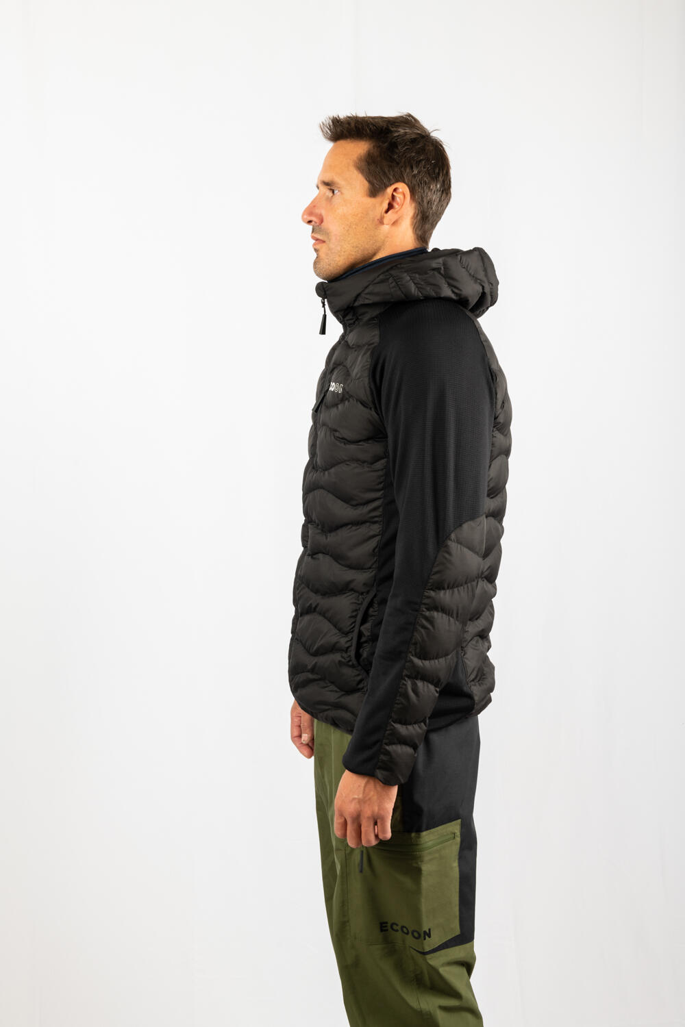 Veste ECOActive Hybrid Insulated Jacket with cap marque ECOON - Noir avec log… 6/7
