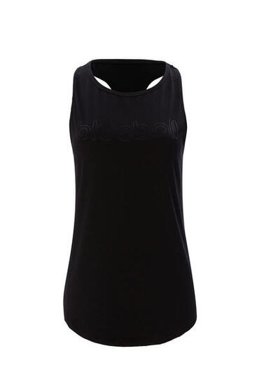 T-SHIRT RUNNING SLIM FEMME SANS MANGAS BlueBall EN NOIR