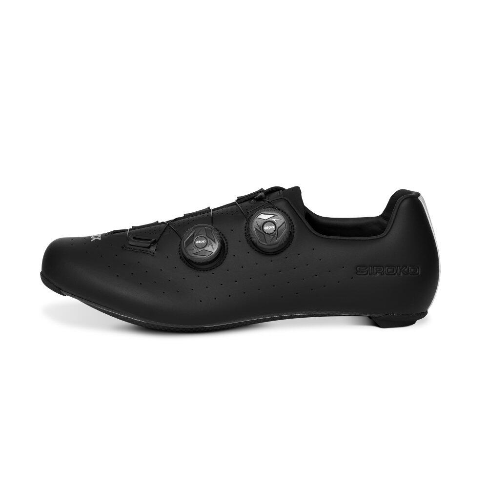 Chaussures vélo route Cyclisme Homme et Femme OKORIS BLACK Noir 2/7