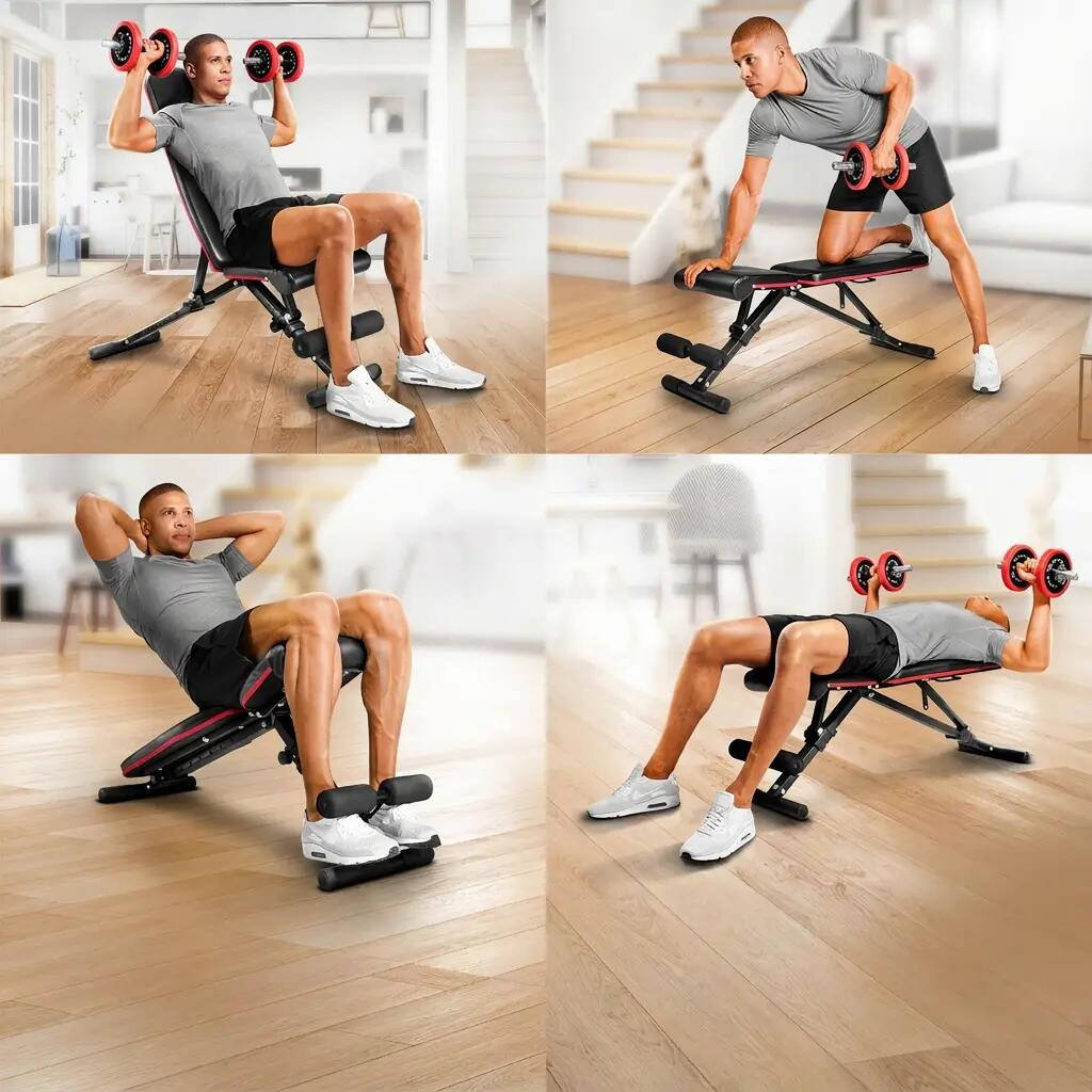 Sportstech Halterbank BRT400 | Opklapbaar | 40+ trainingscombinaties 3/7