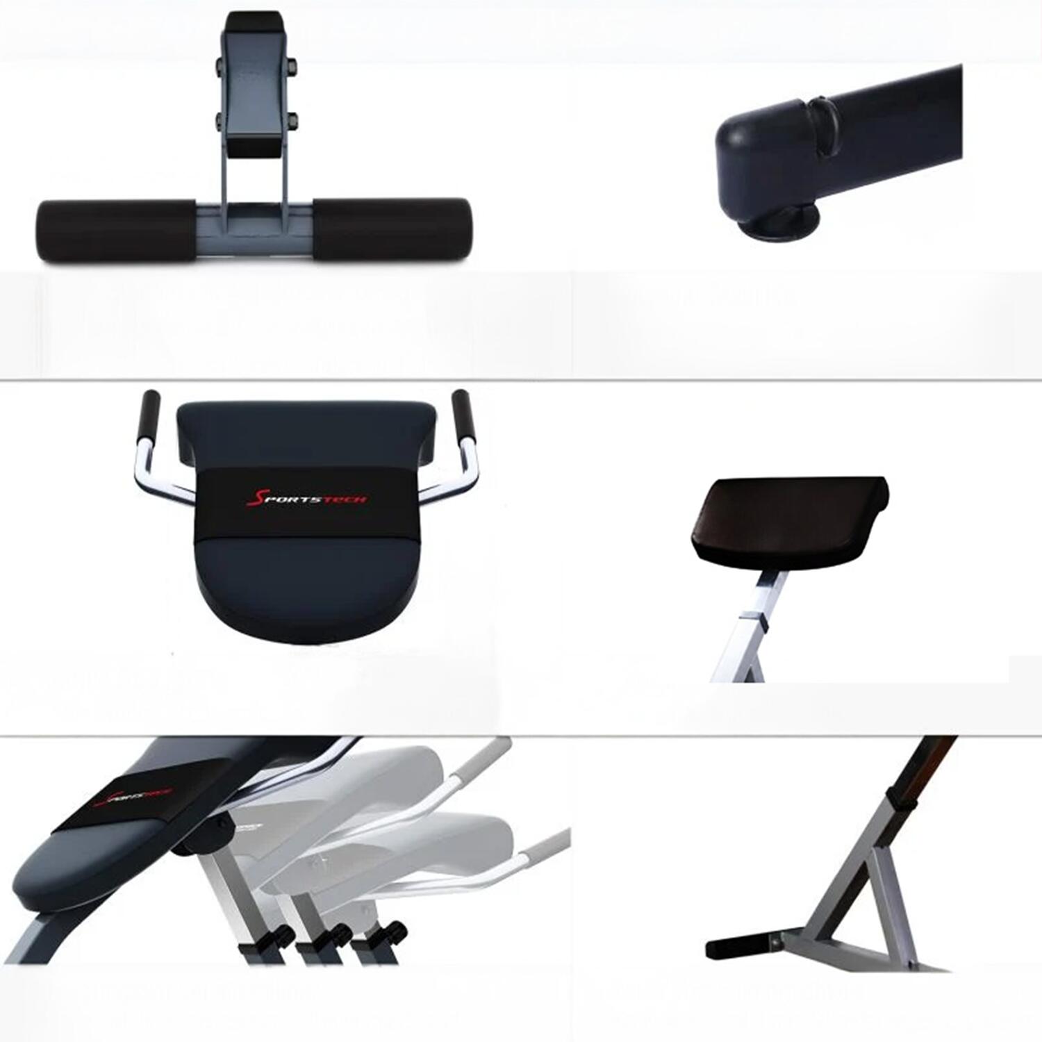 Sportstech BRT200 Banc d'entraînement 3en1 pour dos et abdominaux - Pliable 7/7