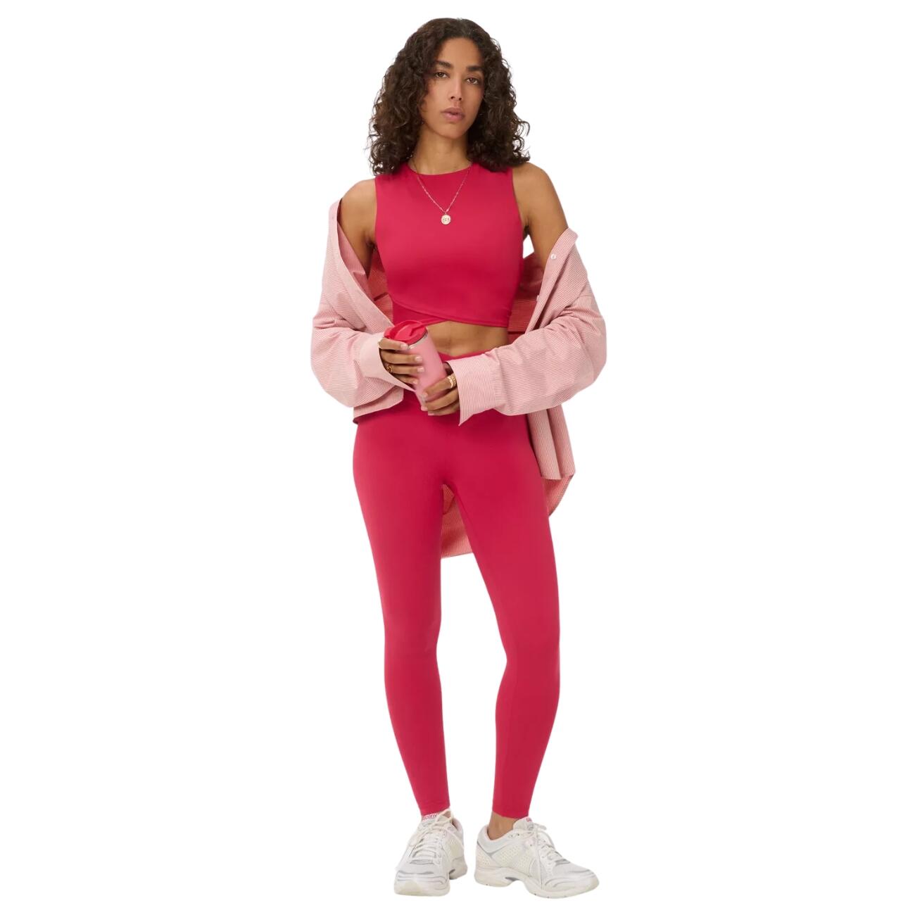 SWEATY BETTY Sweaty Betty All Day Cropped Wrap Tank  CRIMSON RED S 3/7