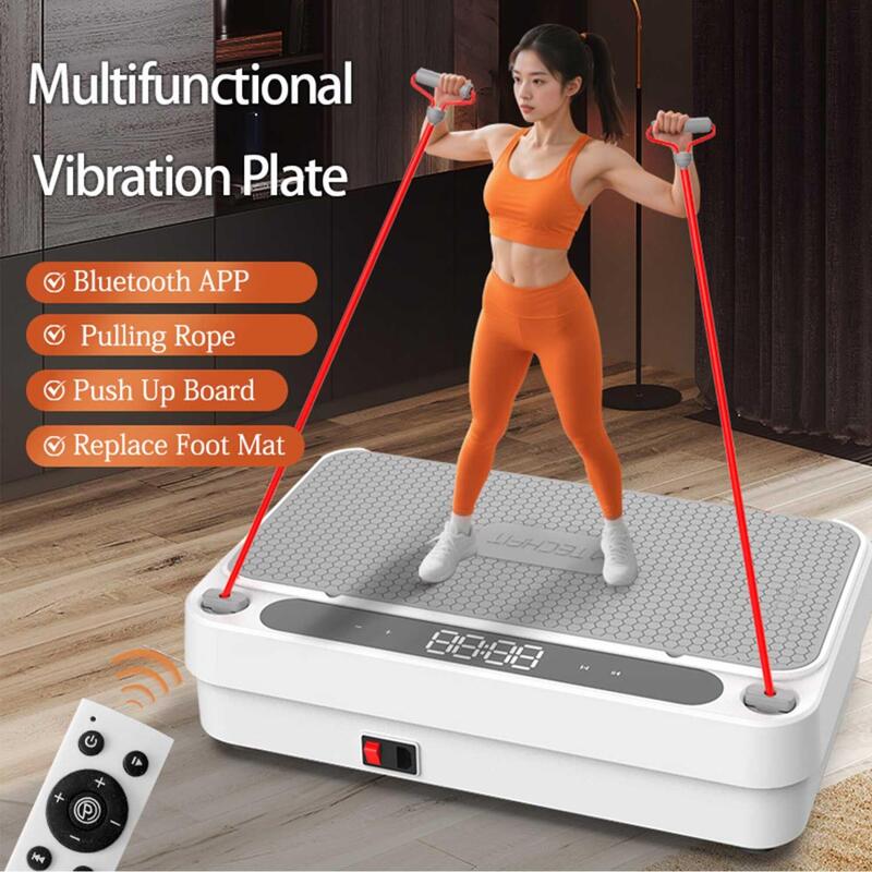 Platformă de vibrații TECHFIT, 200W, alb, 200 niveluri de viteză, 58x36.7x14.4cm