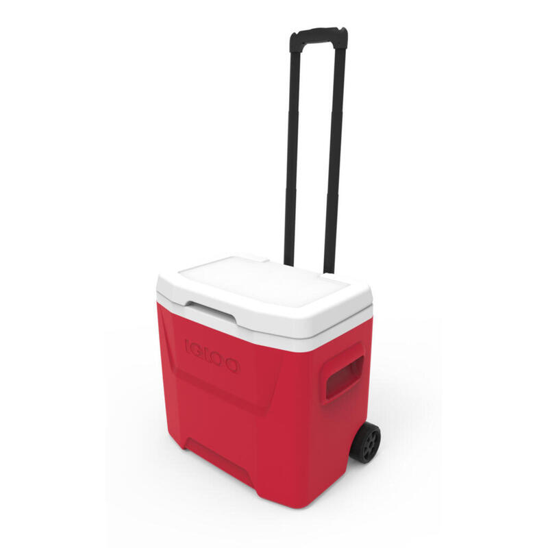 Laguna 28 roller passieve koelbox op wielen rood voor kamperen 26 liter