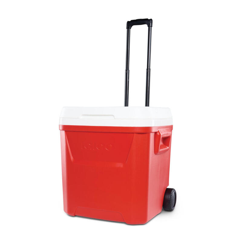 Igloo Laguna 60 (56 liter) roller koelbox op wielen rood