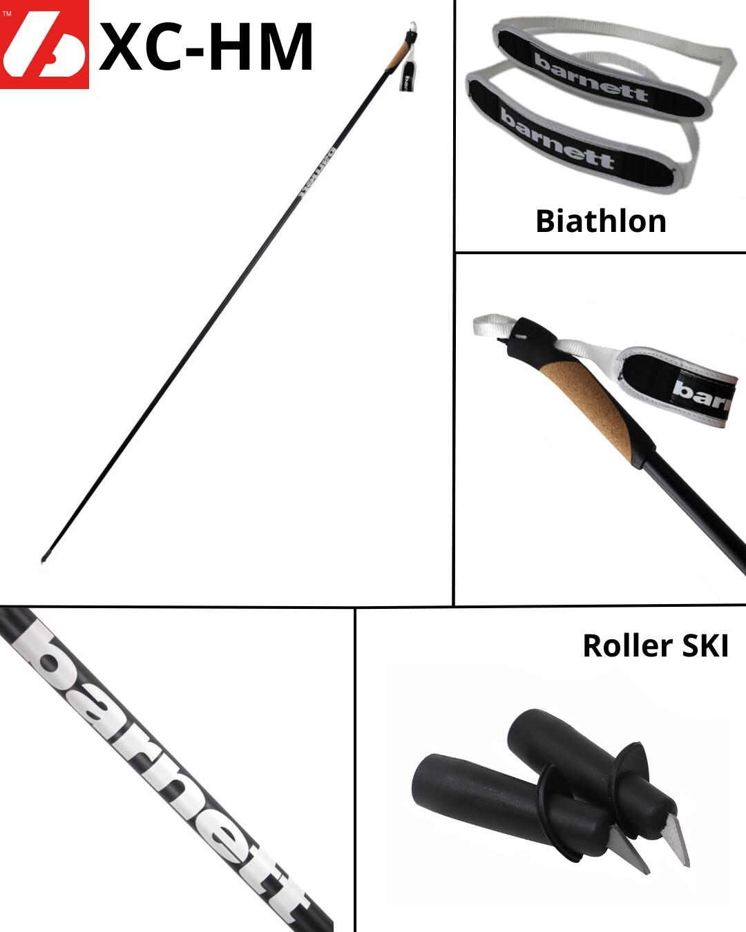 XC-HM - Black - Elite Nordic and Roller Skiing Carbon Poles 3/7