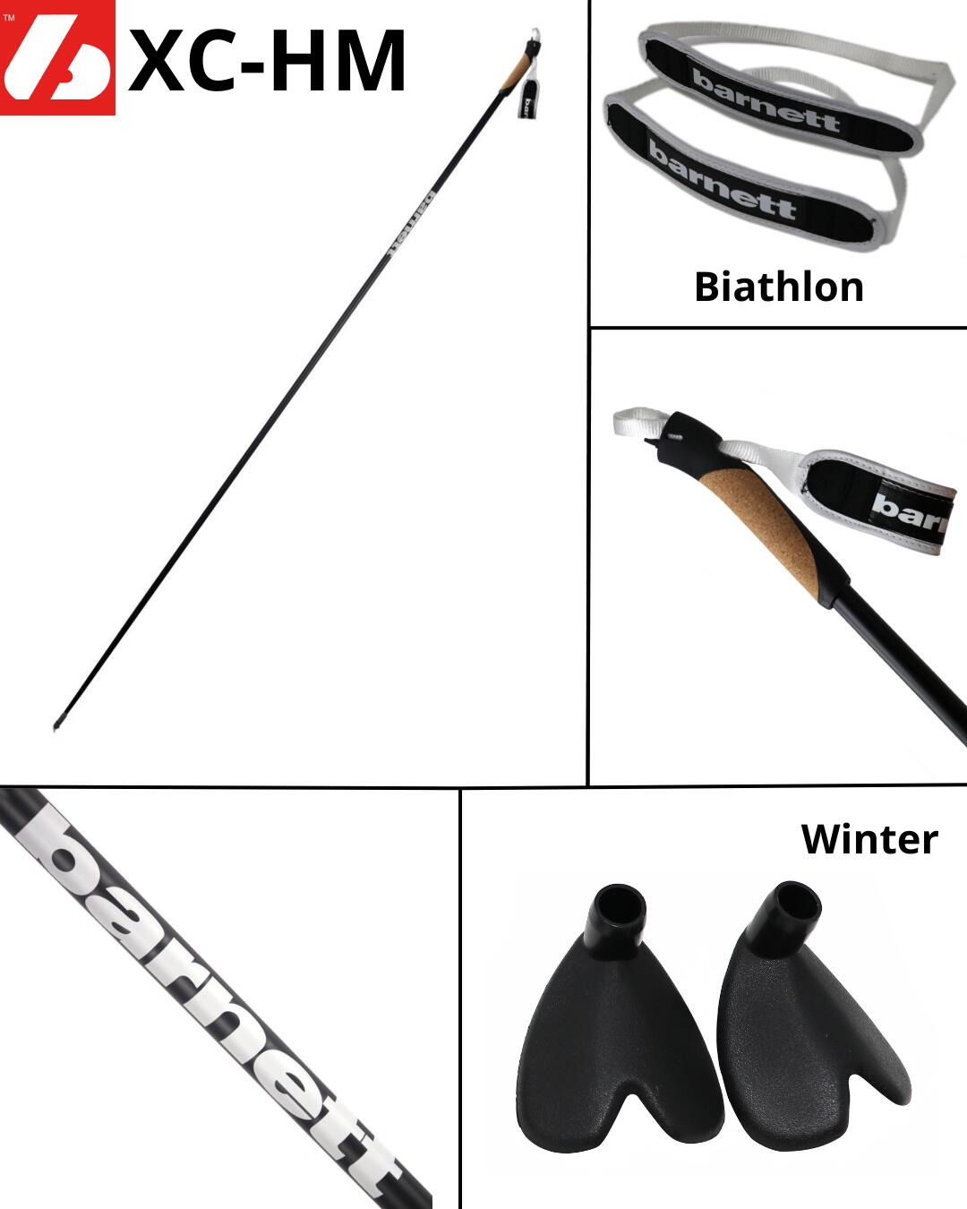 XC-HM - Black - Elite Nordic and Roller Skiing Carbon Poles 4/7