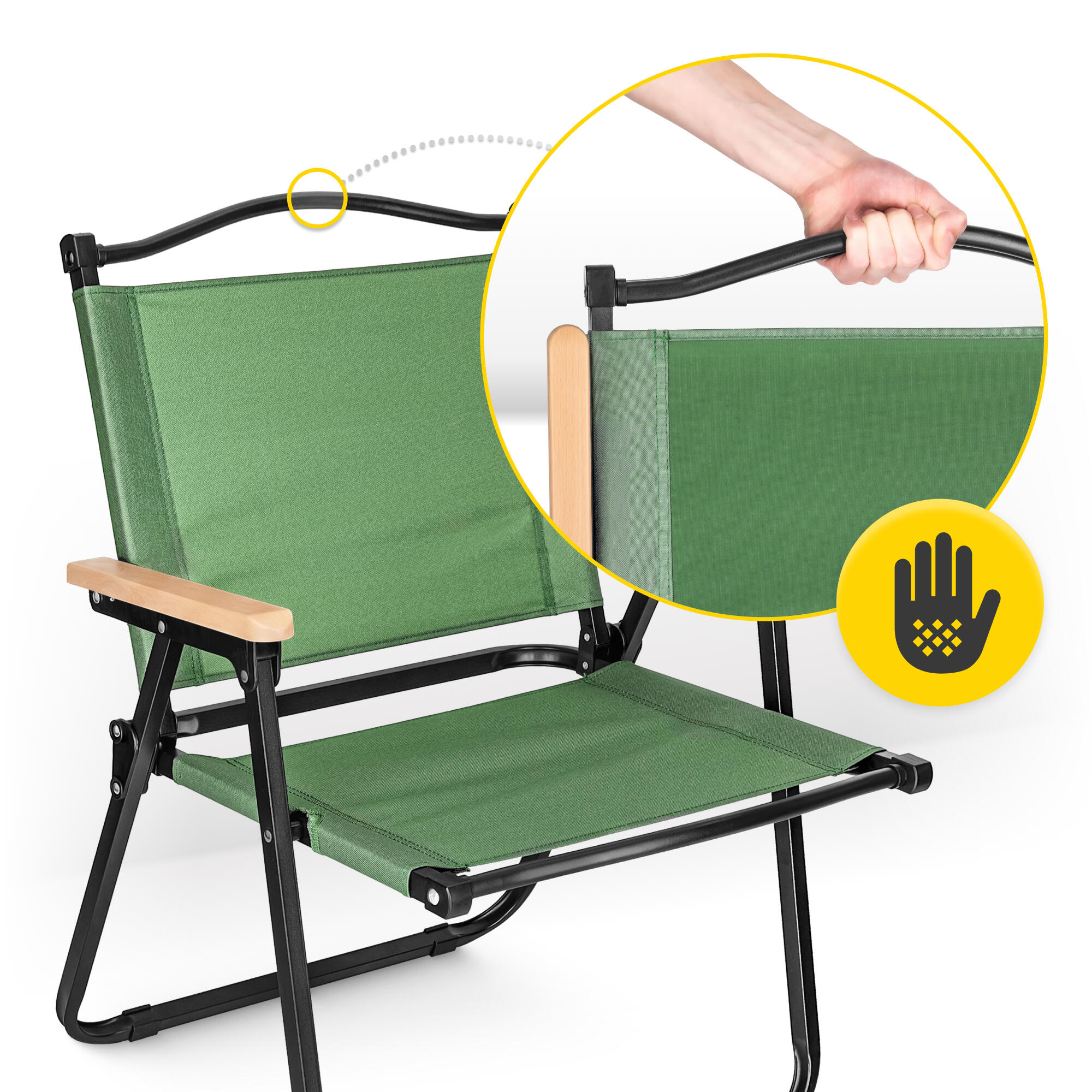 Campingstuhl Klappbar Faltstuhl Outdoor Angelstuhl Picknick MOUNTAIN GOAT 6/7