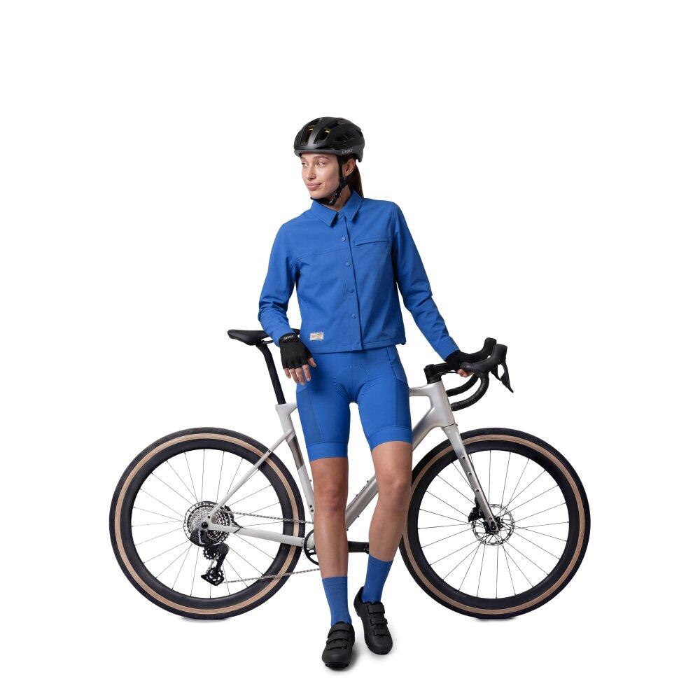 Surchemise été cyclisme gravel femme Emberly-W Blue Bleu 3/6