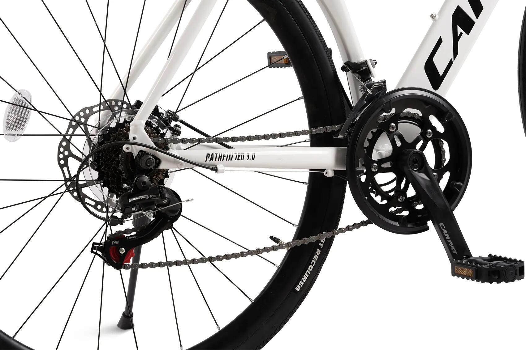 Bicicleta City/Gravel Carpat Pathfinder 3.0 C28314G 28", Alb/Negru 5/8
