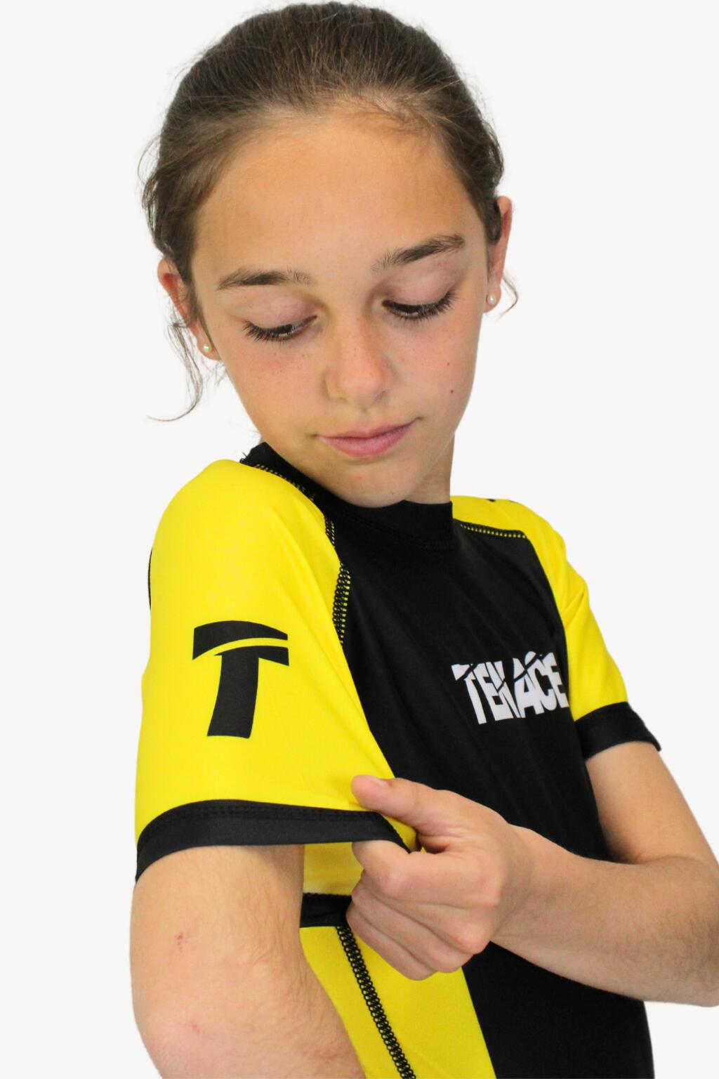 Rashguard Tenace jaune pour enfants - Compétition 2/6