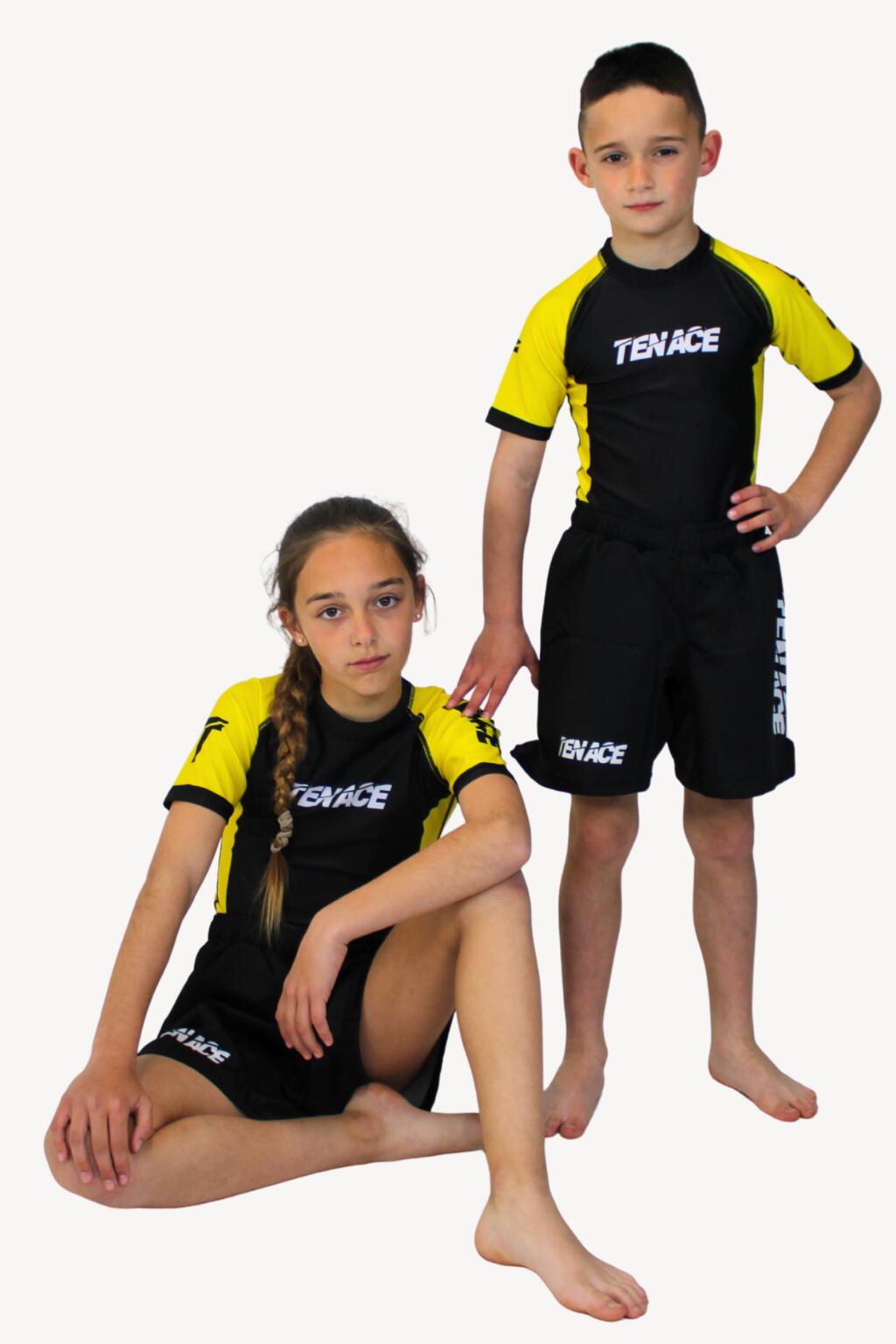 Rashguard Tenace jaune pour enfants - Compétition 4/6