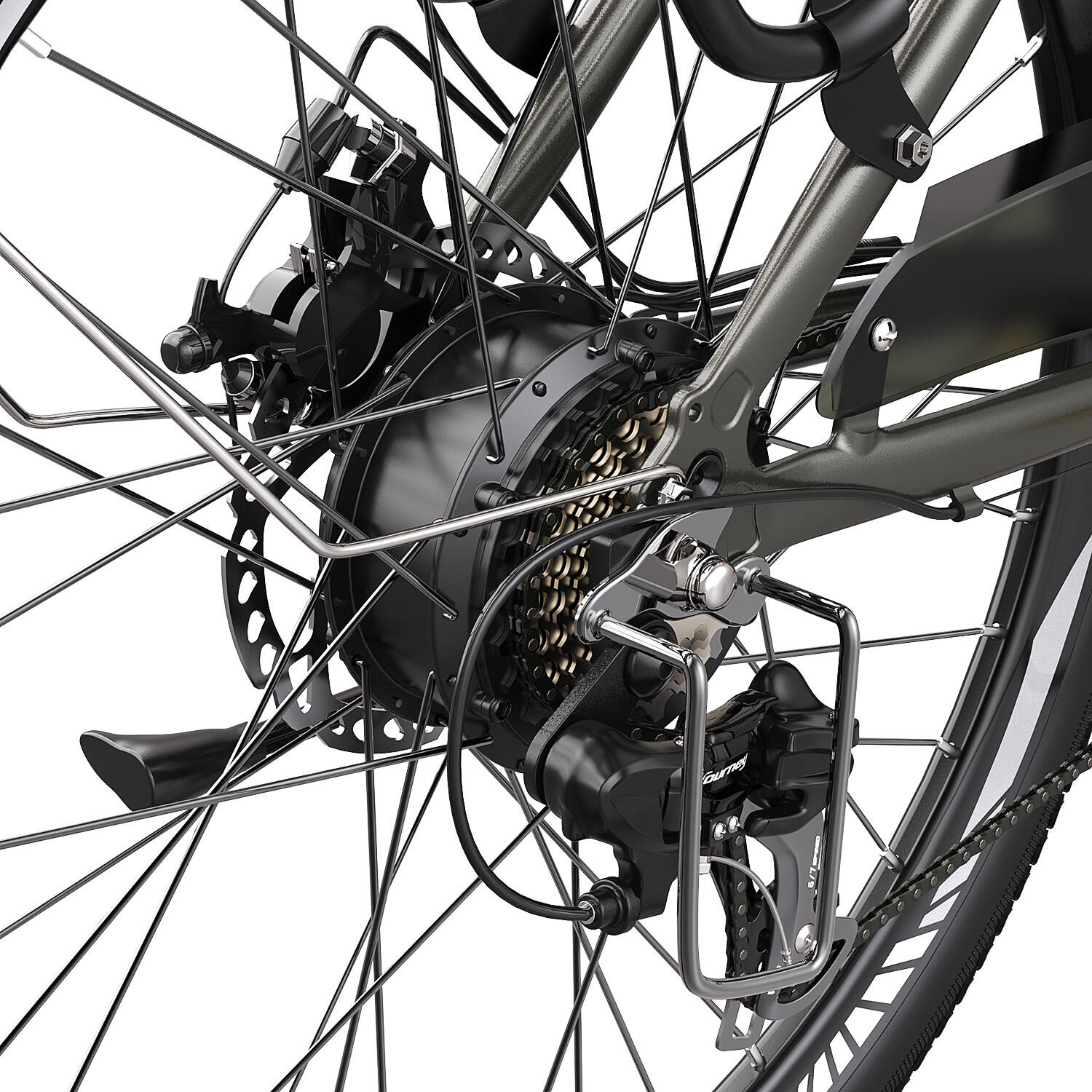 F26 Pro Bicicleta eléctrica urbana 36V 15Ah neumático 26 pulgadas 7/7