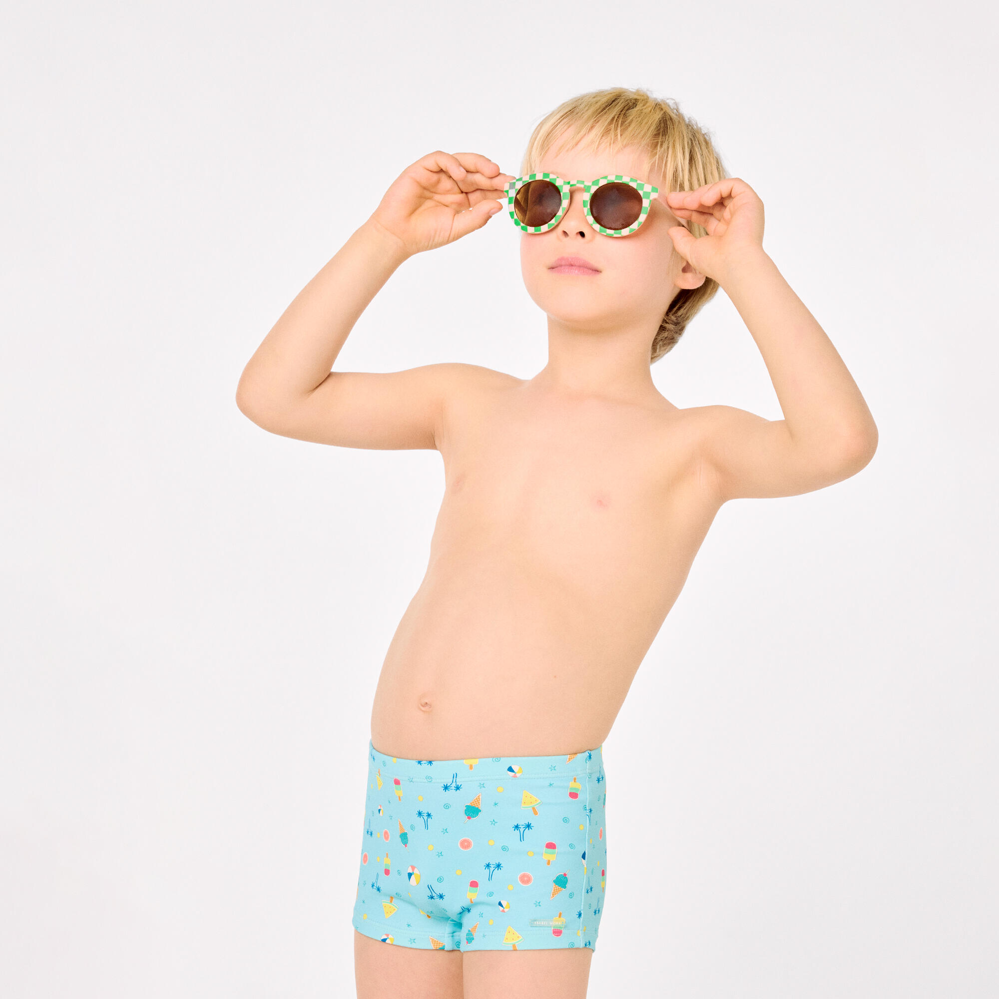 Boxer de bain pour garçon avec imprimé de glace 6/7