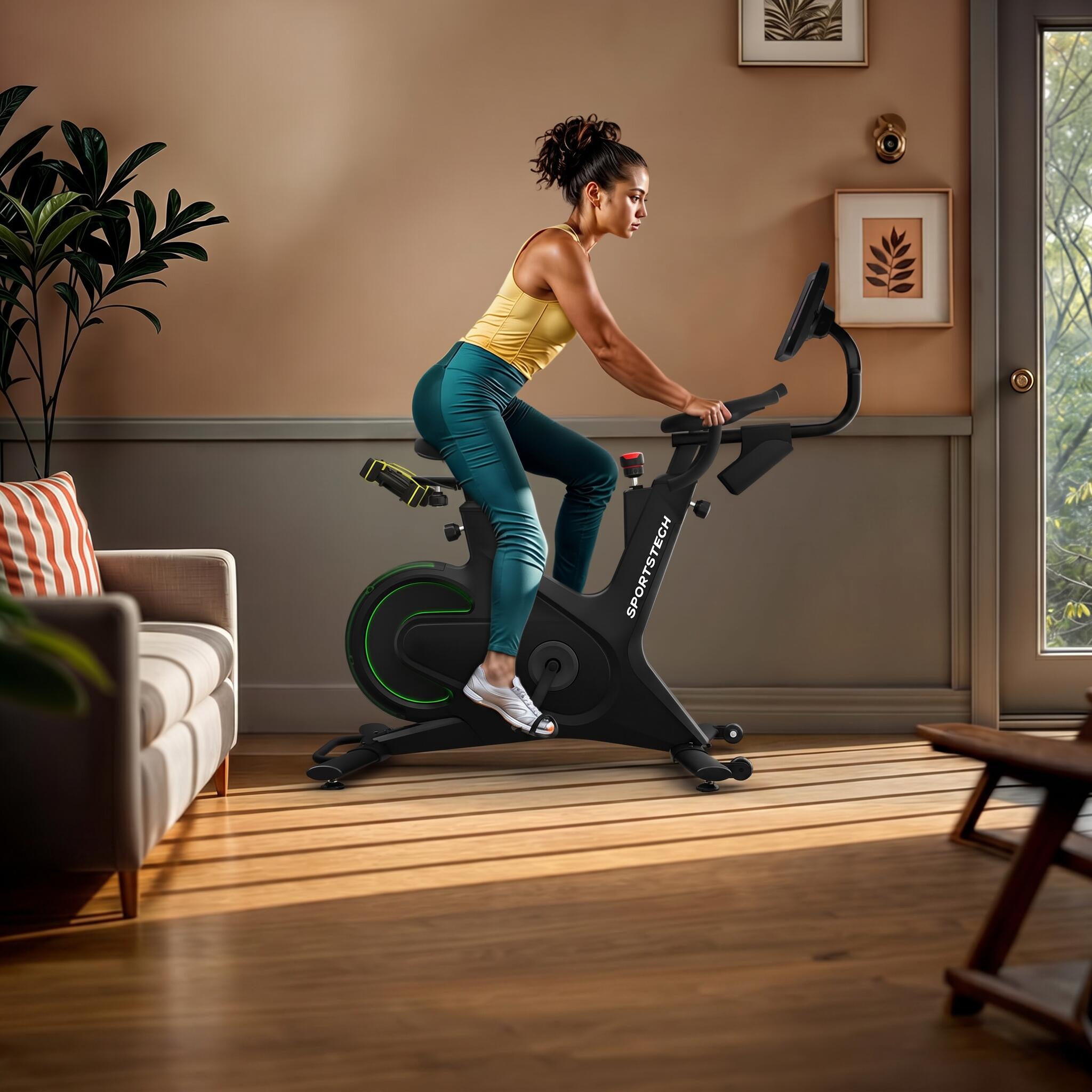 Sportstech Speedbike sBike | Pantalla táctil 10,1" | Feedback LED | Cursos 6/8