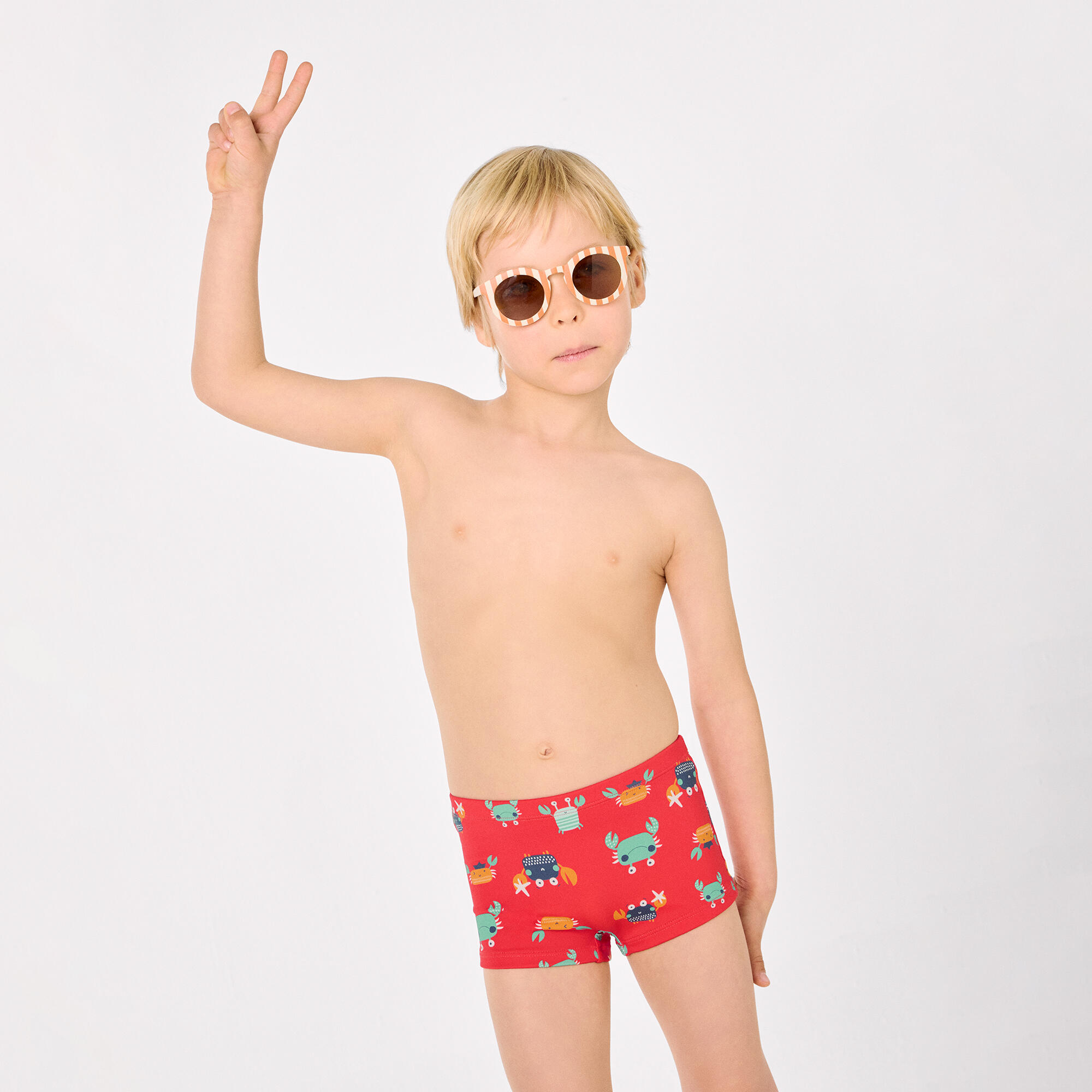 Maillot de bain boxer pour garçon avec imprimé crabe 3/7