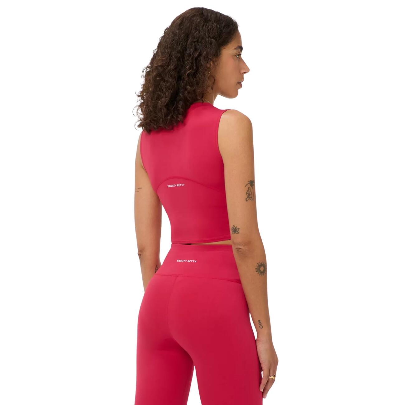 SWEATY BETTY Sweaty Betty All Day Cropped Wrap Tank  CRIMSON RED L 4/7