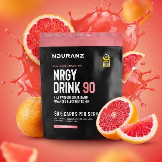 Nrgy Drink 90 Grapefruit Kohlenhydrate Triathlon Laufen Radfahren Nduranz 1,2 kg
