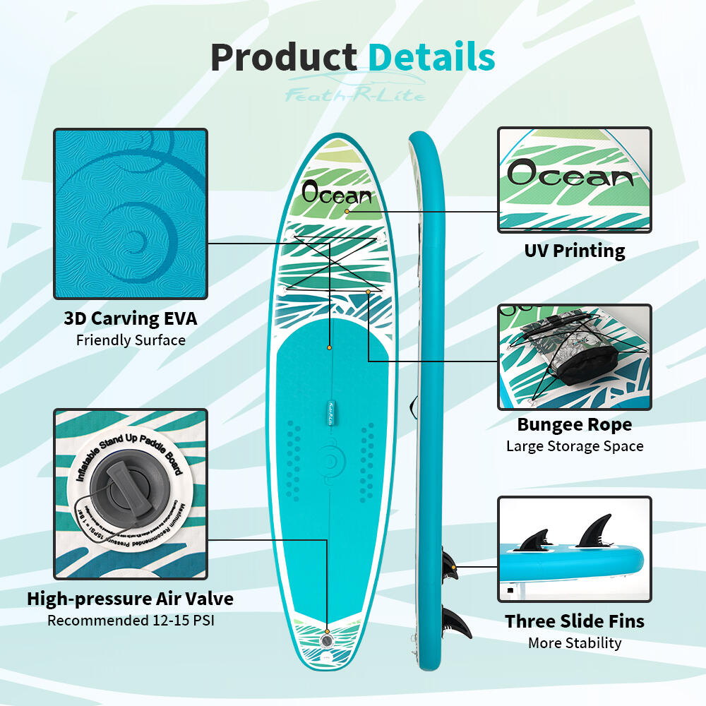 FunWater SUPFR03F – SUP insuflável 335x83x15cm, estável, leve, completo 3/6