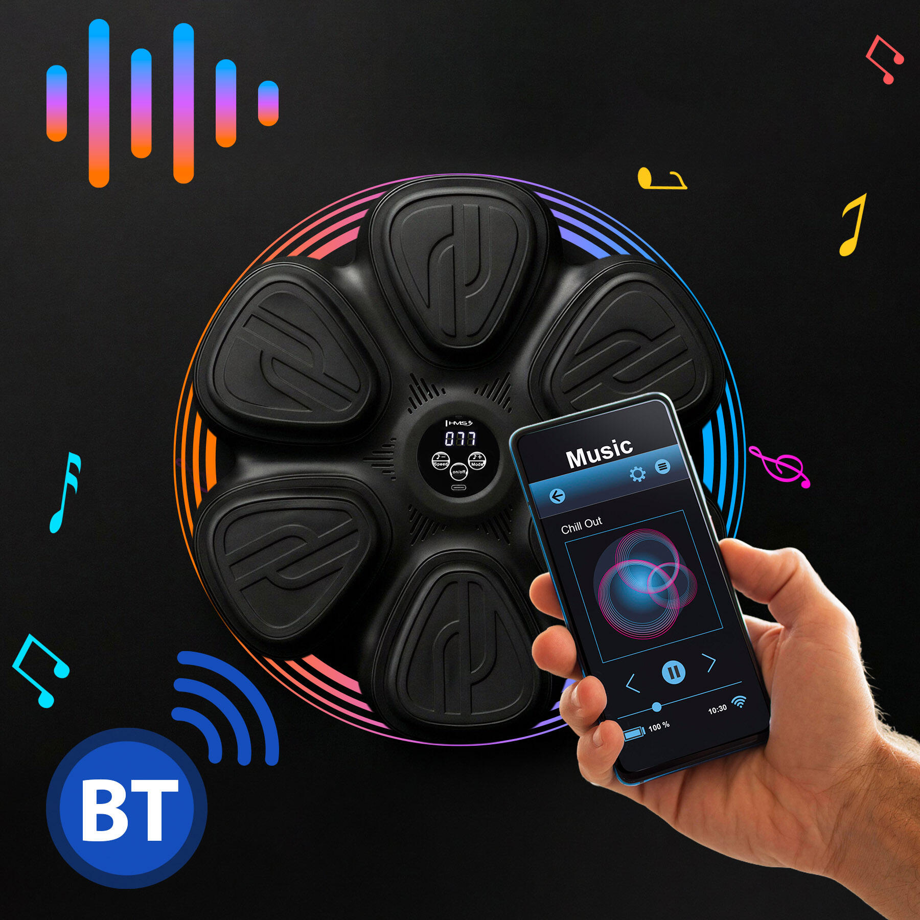 Cible de boxe électronique HMS TB12 Bluetooth – enfants, adolescents et adultes 5/7