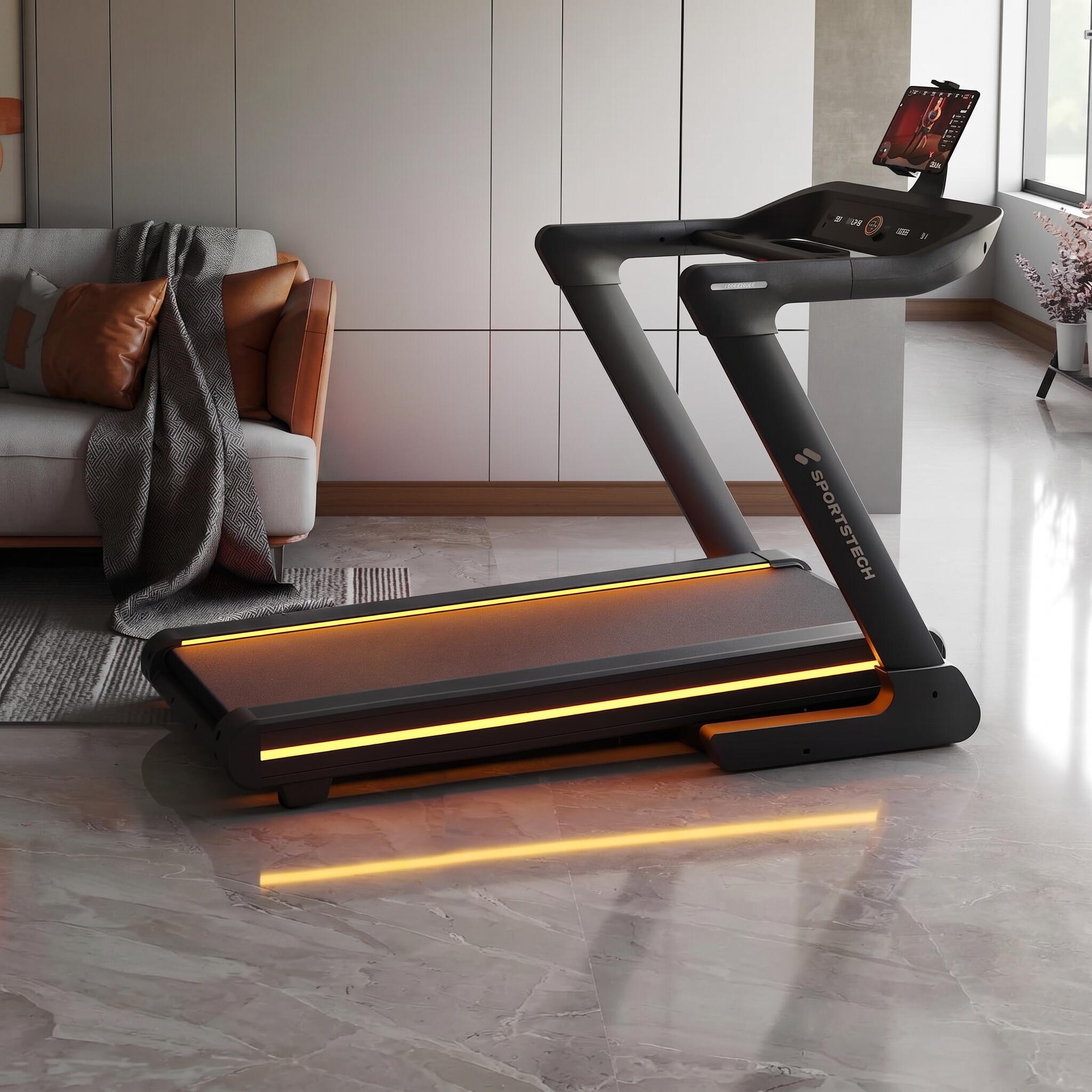 Sportstech Laufband sTread Lite | Klappbar | LED-Beleuchtung | Bis 20 km/h 5/8