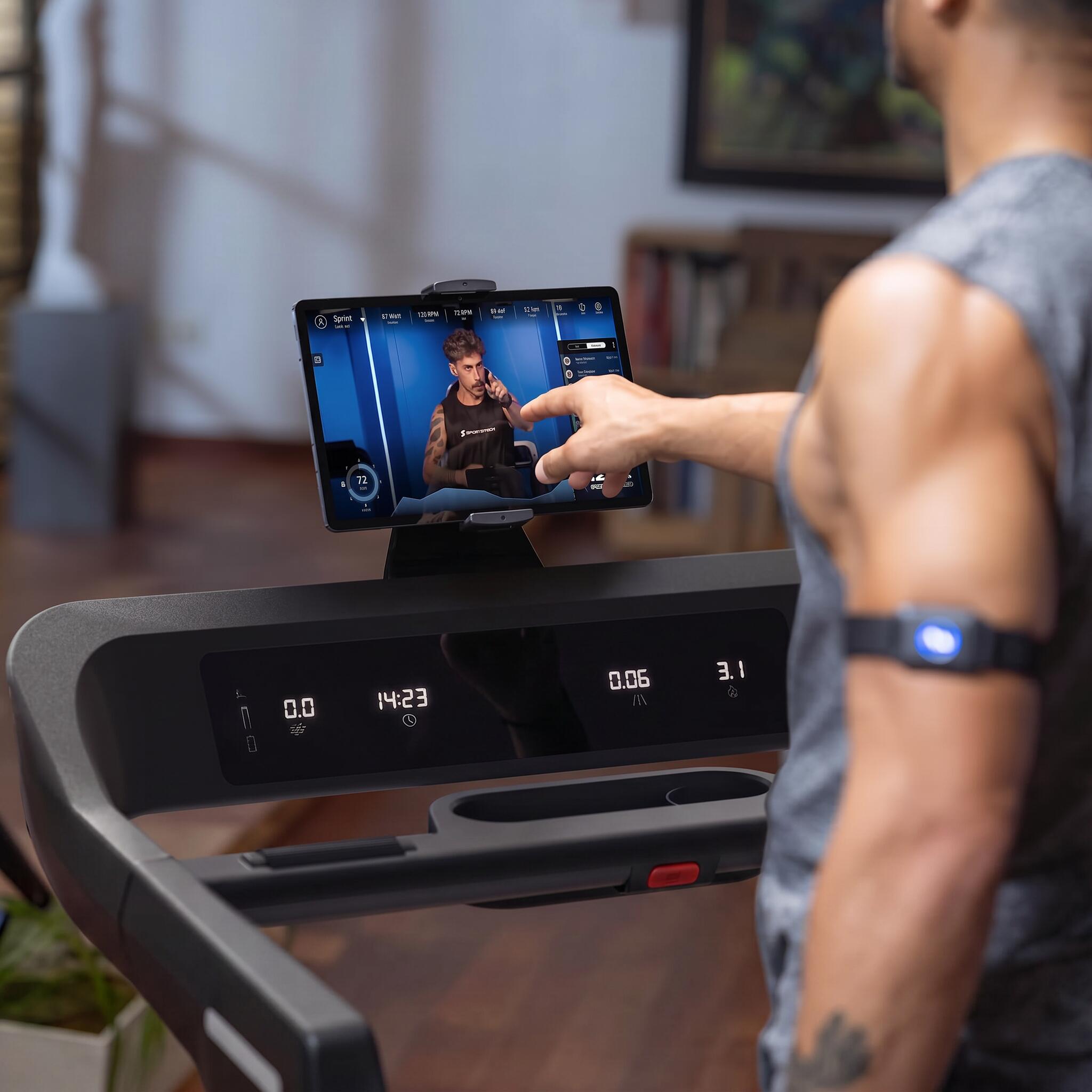 Sportstech Laufband sTread Lite | Klappbar | LED-Beleuchtung | Bis 20 km/h 6/8