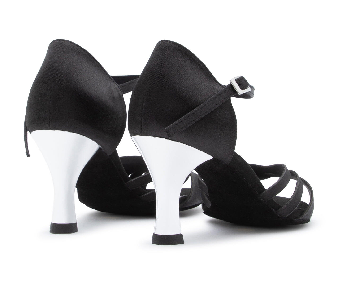 Sparkle Elegance Tanzschuhe in Schwarz Satin - 5.0 cm flare 4/7