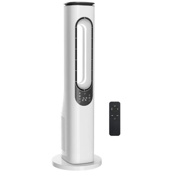 Ventilador de Torre HOMCOM 32x32x95.5 cm Blanco