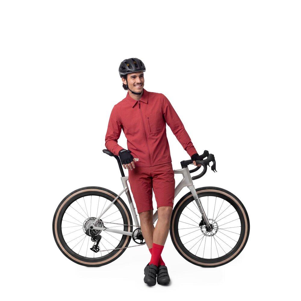 Maglia overshirt estiva da ciclismo gravel da uomo Stoneway Red Rosso 3/6
