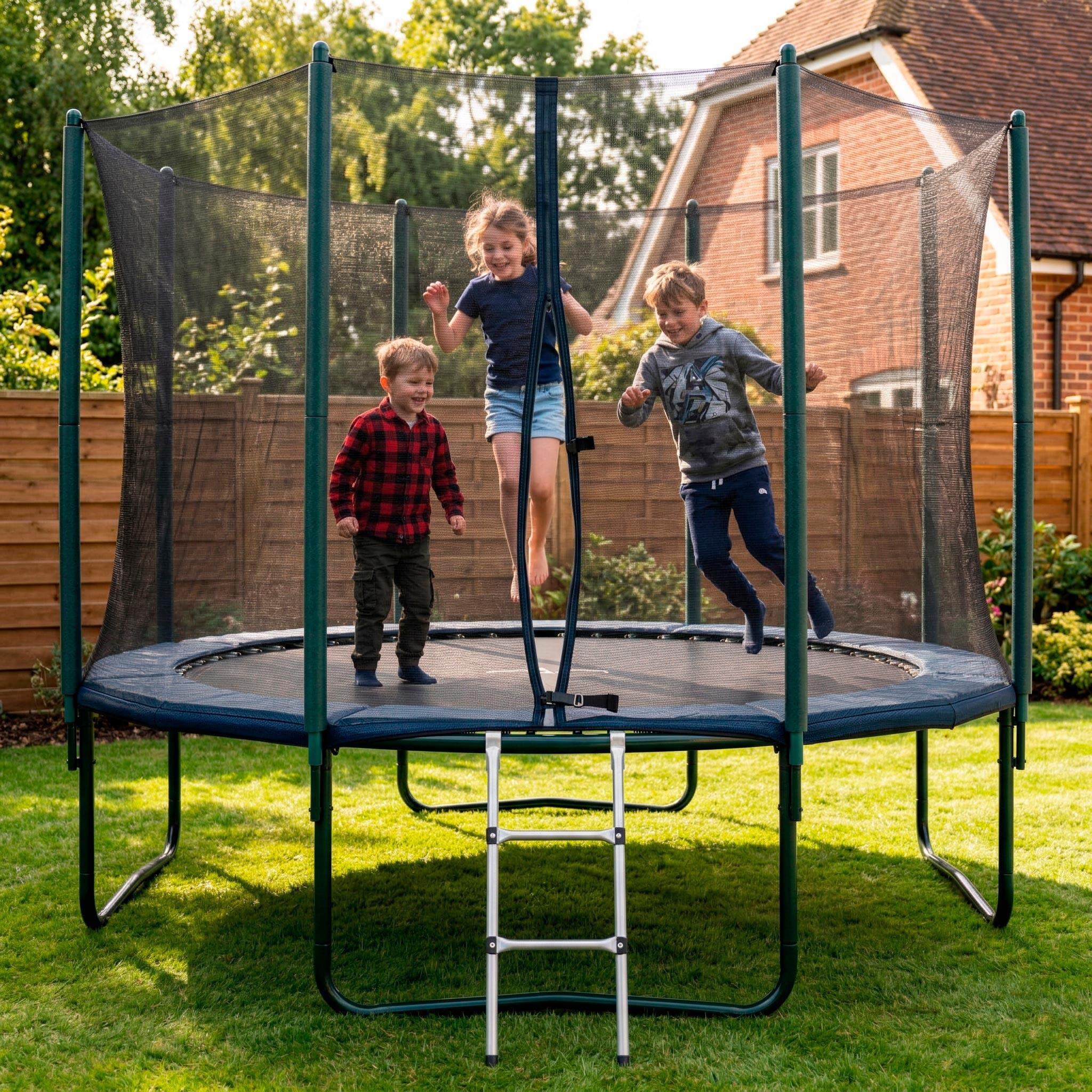 Drabinka do trampoliny Springos 62 cm, schodki z 2 stopniami 4/7
