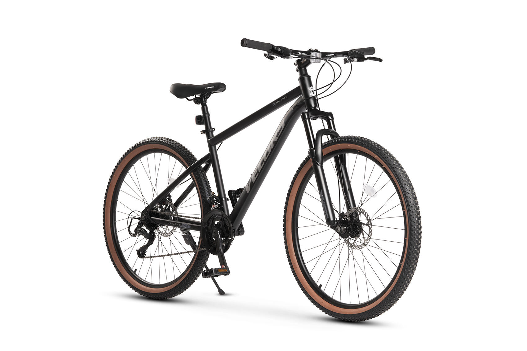 Bicicleta MTB Velors Mercury V27301G, 27.5, Negru/Gri, 21 viteze