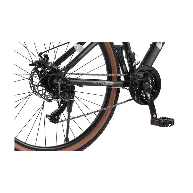 Bicicleta MTB Velors Mercury V27301G, 27.5", Negru/Gri, 21 viteze