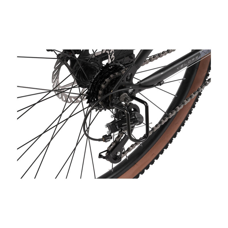 Bicicleta MTB Velors Mercury V27301G, 27.5", Negru/Gri, 21 viteze